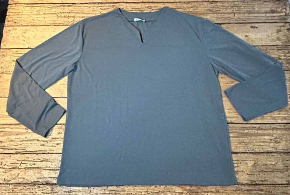 Coofandy Women’s Size XXXL Grey Long Sleeve Shirt NWOT
